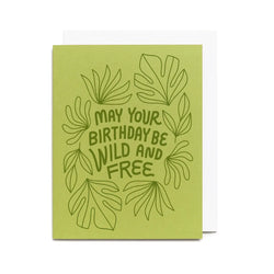 Wild & Free Birthday Riso Printed Card