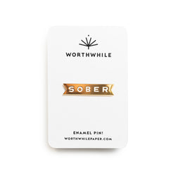 Sober Enamel Pin