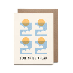 Blue Skies Ahead Risograph Card