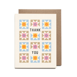 Thank You Quilt Risograph Card