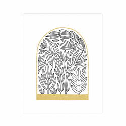 Terrarium Black + Gold 11x14 Screen Print