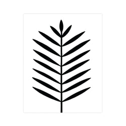 Modern black palm leaf 11x14 Screen Print