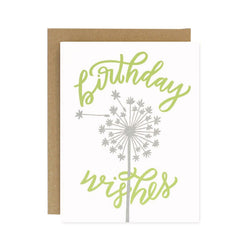 Birthday Wishes Screen Printed Card