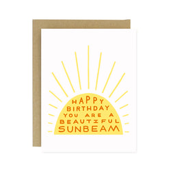 Birthday Sunbeam Screen Printed Card