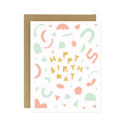 Birthday Confetti Screen Printed Card