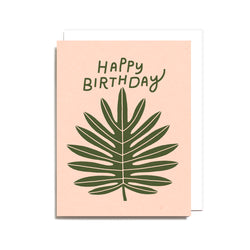 Birthday Leaf Screen Printed Card