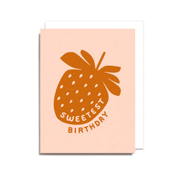 Sweetest Birthday Strawberry Screen Printed Card