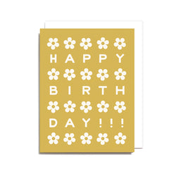 Birthday Daisies Screen Printed Card