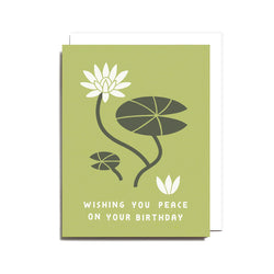 Peace On Your Birthday Screen Printed Card