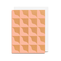 Dune Checker Screen Printed Card