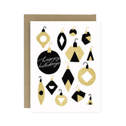 Holiday Ornaments Screen Printed Card