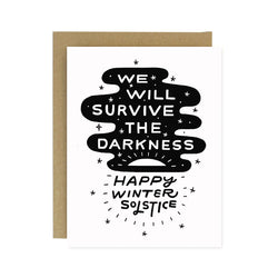 Winter Solstice Darkness Screen Printed Card