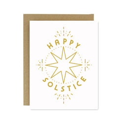 Happy Solstice Wheel Screen Printed Card