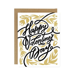 Valentine's Day Foliage Screen Printed Card
