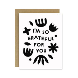 So Grateful For You Screen Printed Card