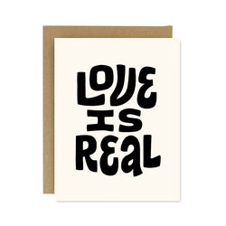 Love Is Real Screen Printed Card
