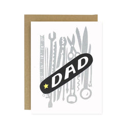 Dad Pocket Knife Screen Printed Card