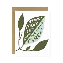 Being a Mom Isn't Easy Screen Printed Card