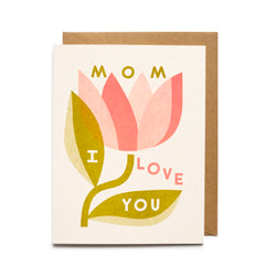 Mom I Love You Riso Printed Card