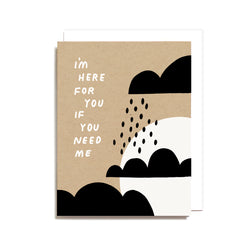 Here For You Screen Printed Card