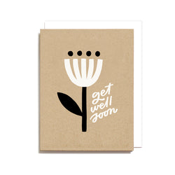 Get Well Soon Screen Printed Card