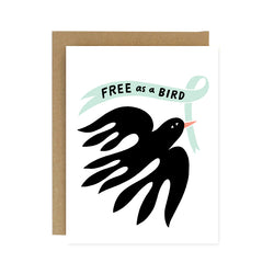 Free as a Bird Screen Printed Card