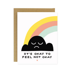 It's Okay to Feel Not Okay Screen Printed Card