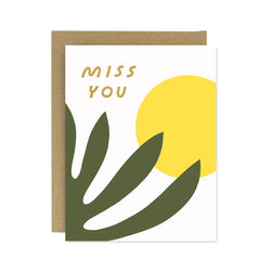 Miss You Screen Printed Card