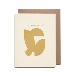 Congrats Silhouette Screen Printed Card