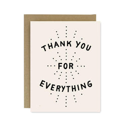 Thank You For Everything Riso Printed Card