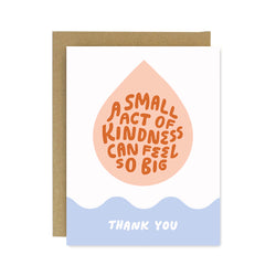 Small Act of Kindness Screen Printed Thank You Card