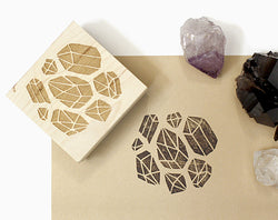 Crystals Rubber Stamp