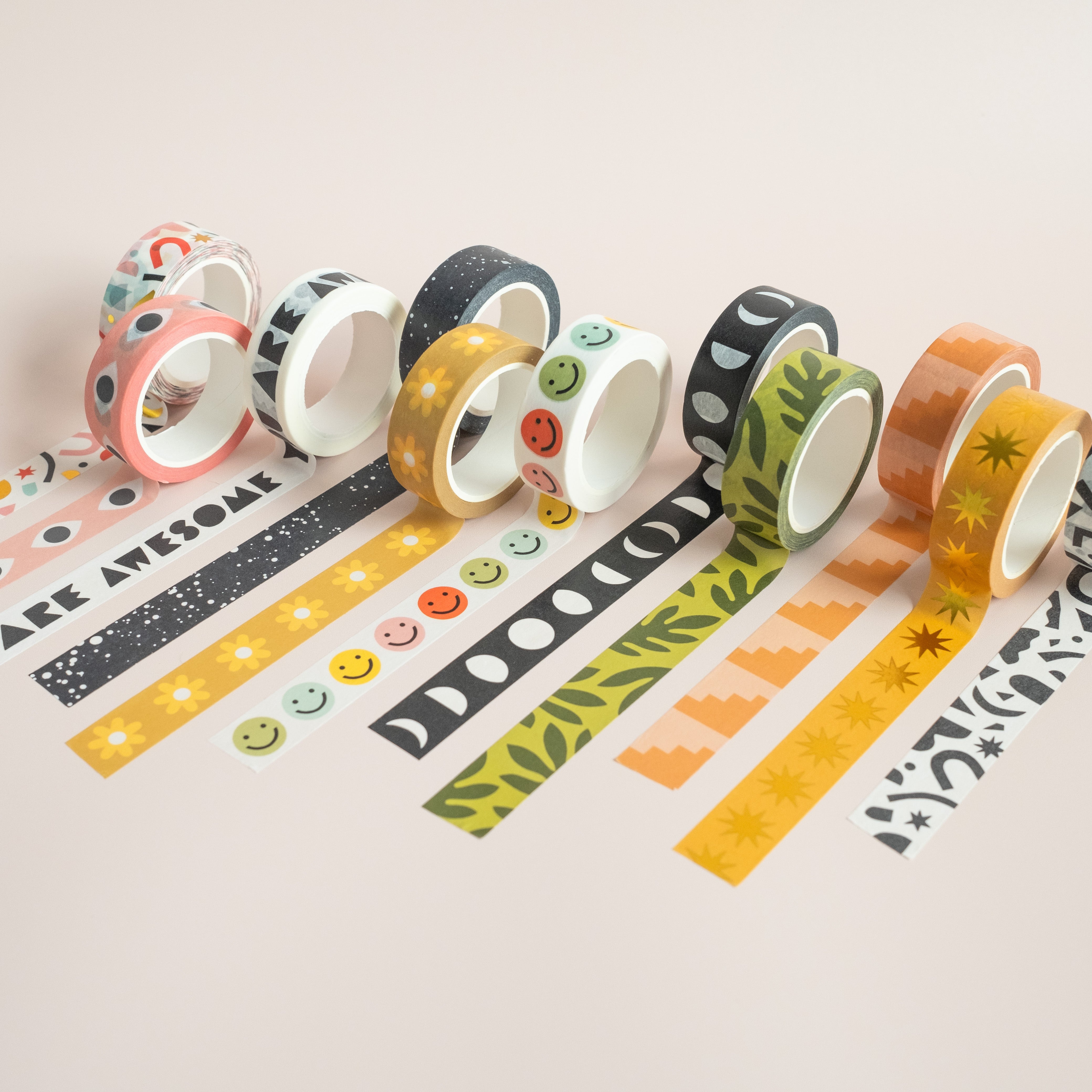 Gold Confetti Colourful Washi Tape Set Graphic by lilyuri0205