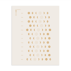 2026 Little Moon Chart - Metallic Gold