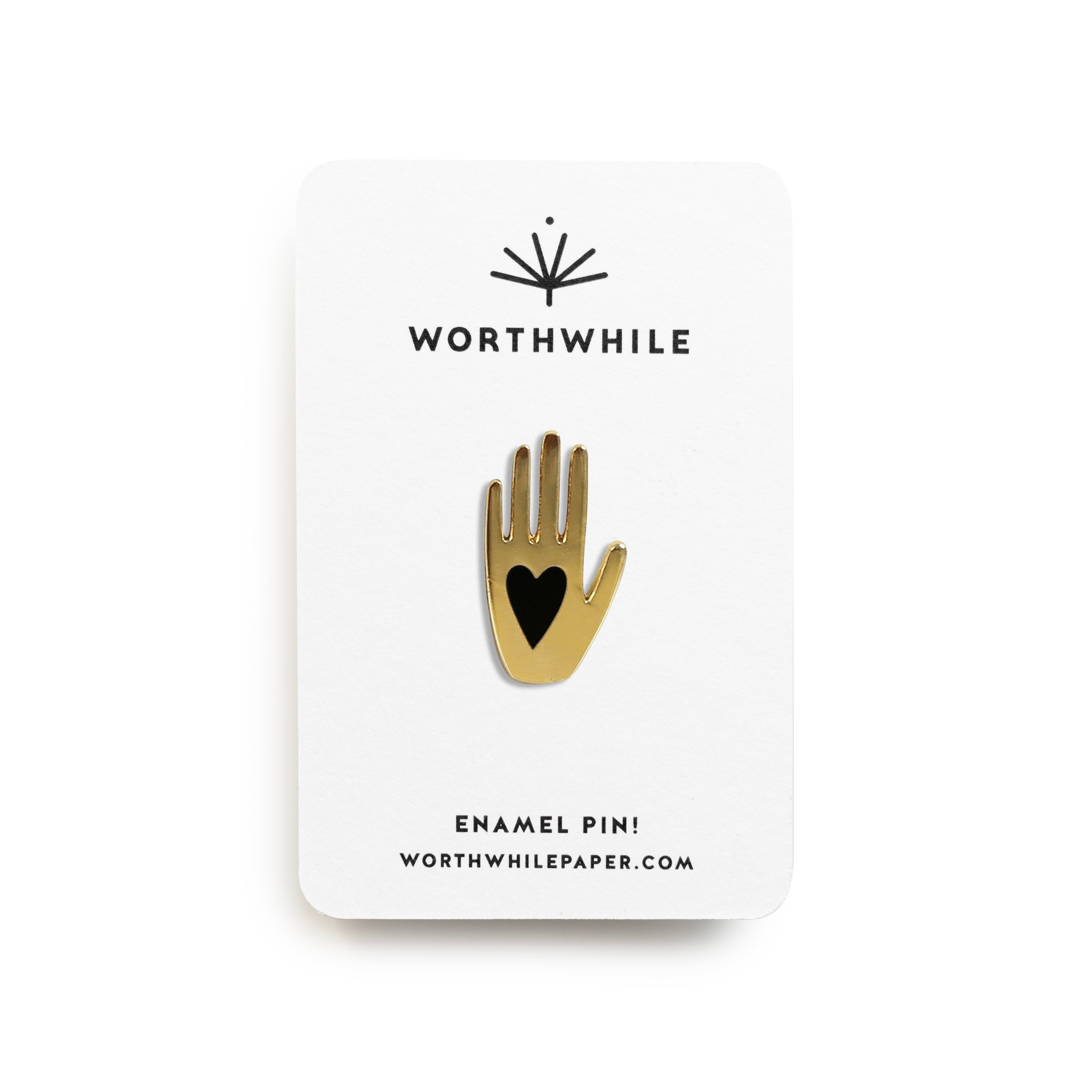 Hand Print. Pin Heart + Hand Enamel Pin – Worthwhile Paper
