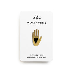 Heart + Hand Enamel Pin