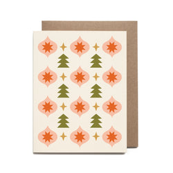 Christmas Pattern Screen Printed Card