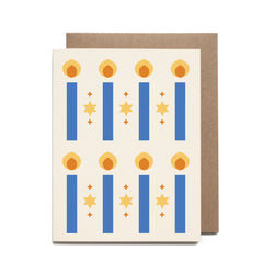 Hanukkah Pattern Screen Printed Card