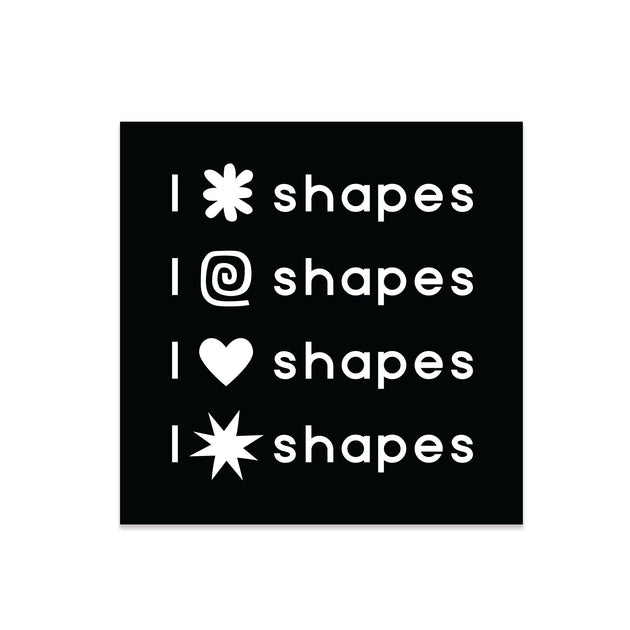 I Love Shapes Sticker
