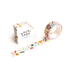 Confetti Pattern Washi Tape - Colors & Gold