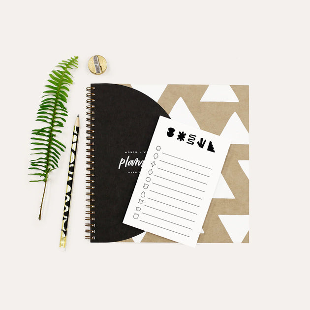 Abstract Shapes Checklist Notepad