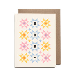 Baby Quilt Risograph Card