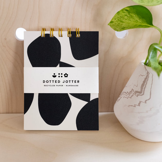 Charcoal Pebble Dotted Jotter Notebook