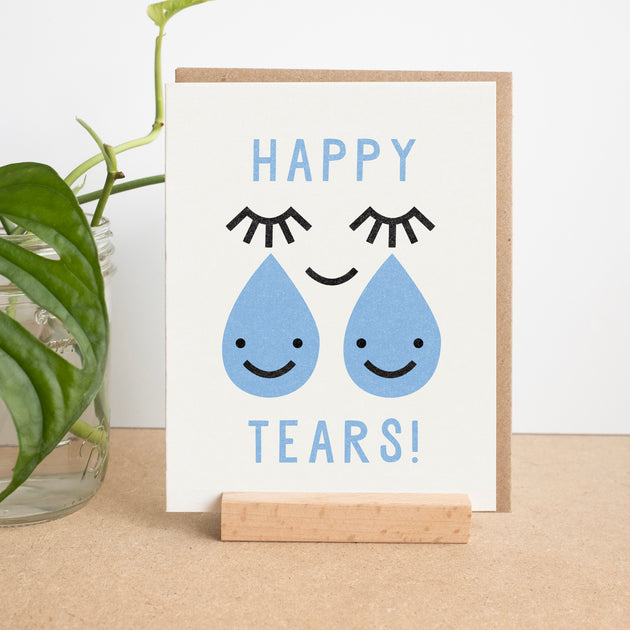 Happy Tears Risograph Card