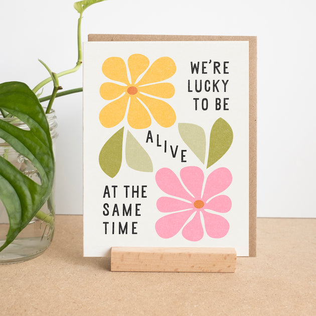 Lucky to be Alive Risograph Card