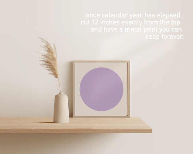 2026 Minimalist Moon Calendar - Lavender