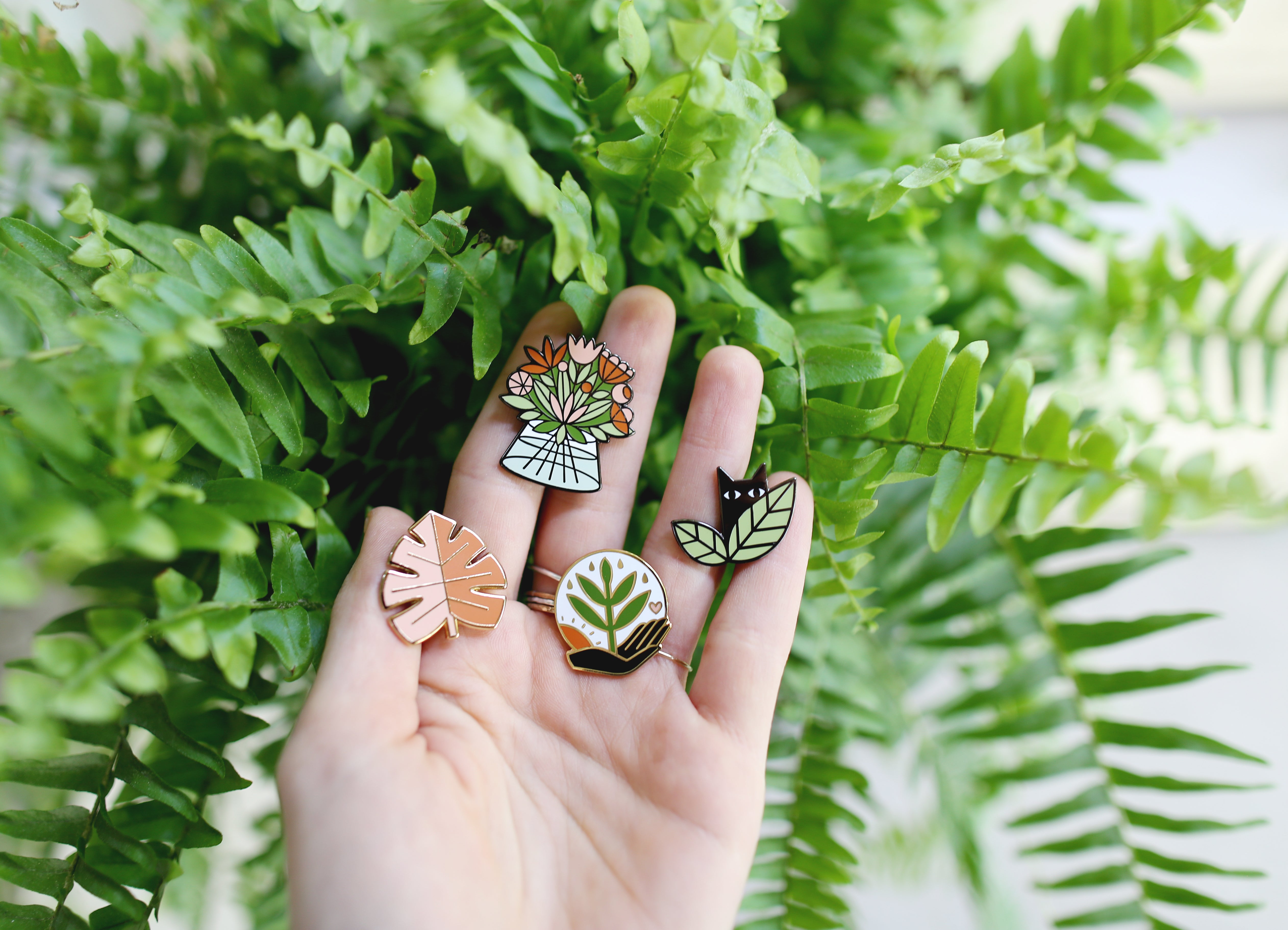 succulent enamel pin Grow Enamel Pin