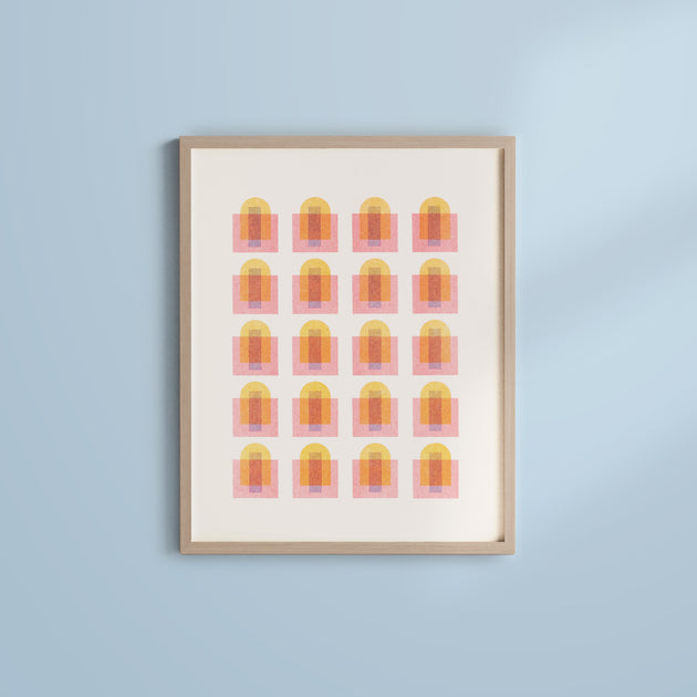 Enliven Pattern 11x14 Risograph Art Print