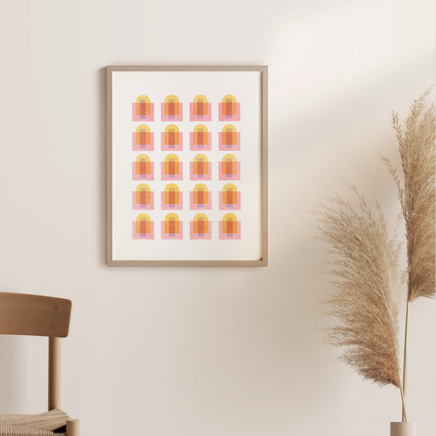 Enliven Pattern 11x14 Risograph Art Print