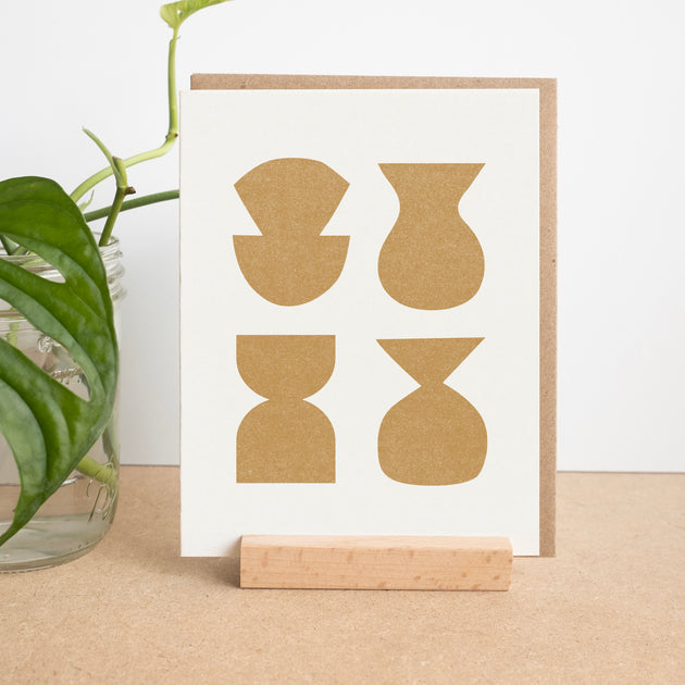 Gold Vessels Risograph Card
